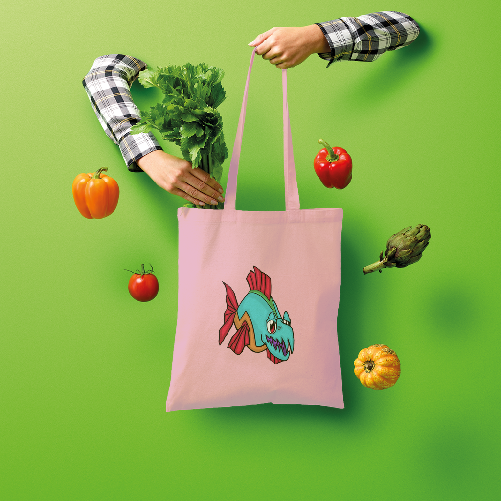 Cannip Shopper Tote Bag made of 100% cotton, featuring a spacious design and comfortable shoulder straps, perfect for eco-friendly shopping.