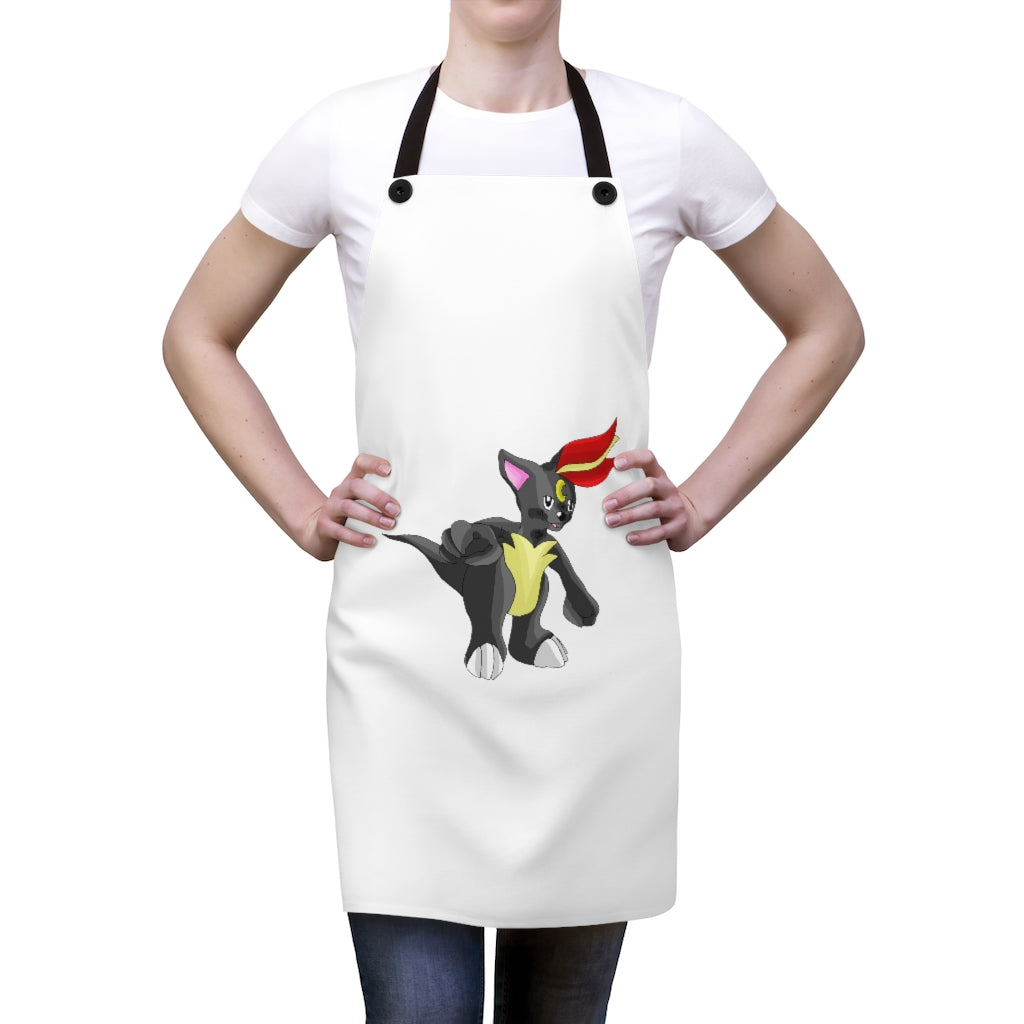 Carcoot Apron featuring a stylish design, black detachable twill straps, and customizable one-sided print.