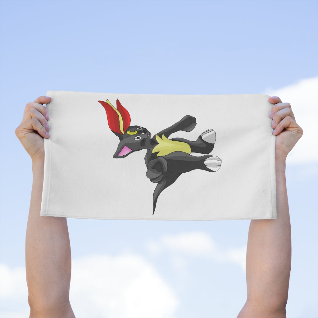 Carcoot Rally Towel measuring 11x18 inches, featuring a soft cotton backing and stylish printed mink polyester front.