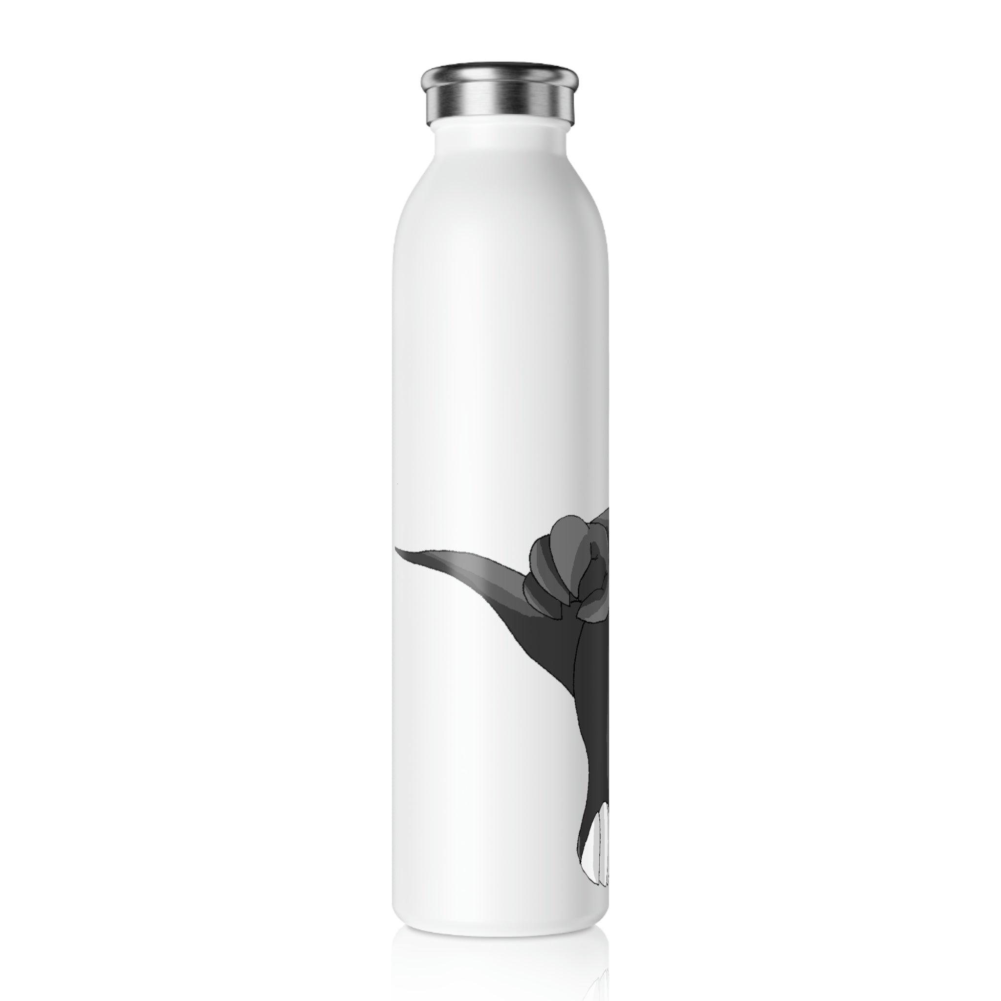 Carcoot Slim Water Bottle in matte finish with silver cap, showcasing its stylish design and personalized options.