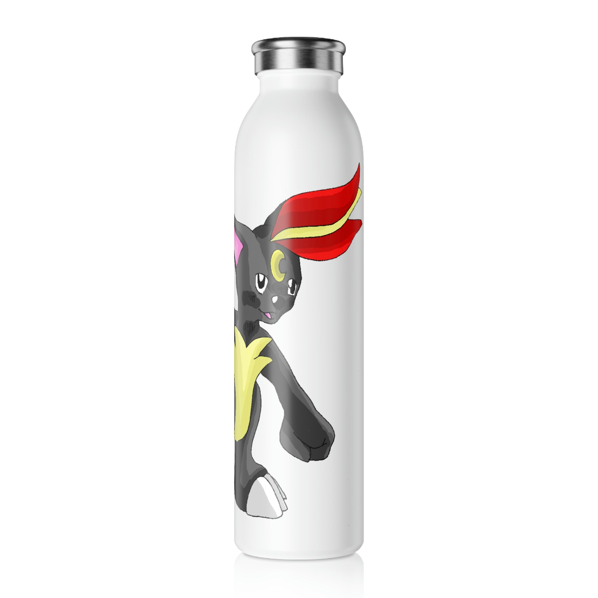 Carcoot Slim Water Bottle in matte finish with silver cap, showcasing its stylish design and personalized options.