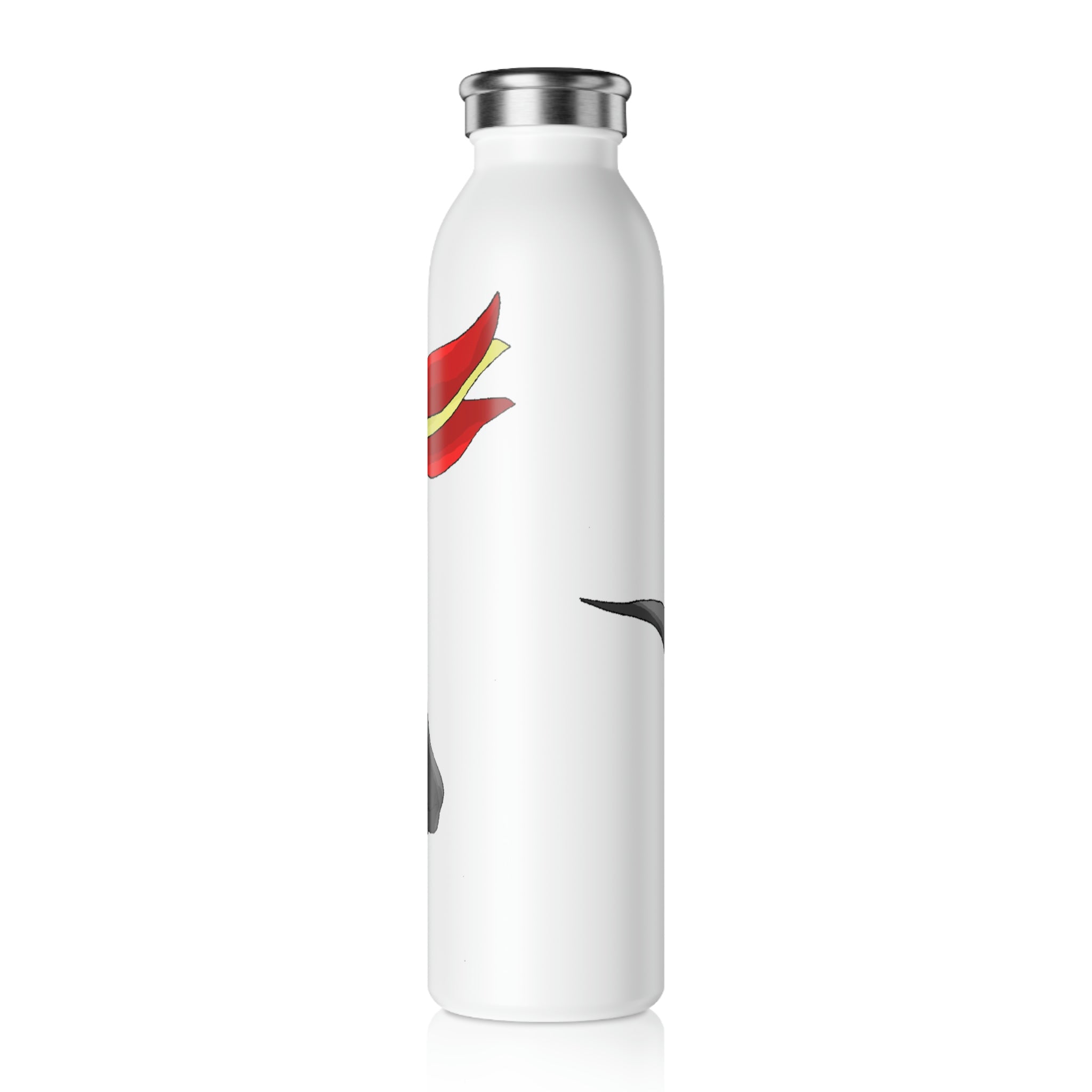 Carcoot Slim Water Bottle in matte finish with silver cap, showcasing its stylish design and personalized options.