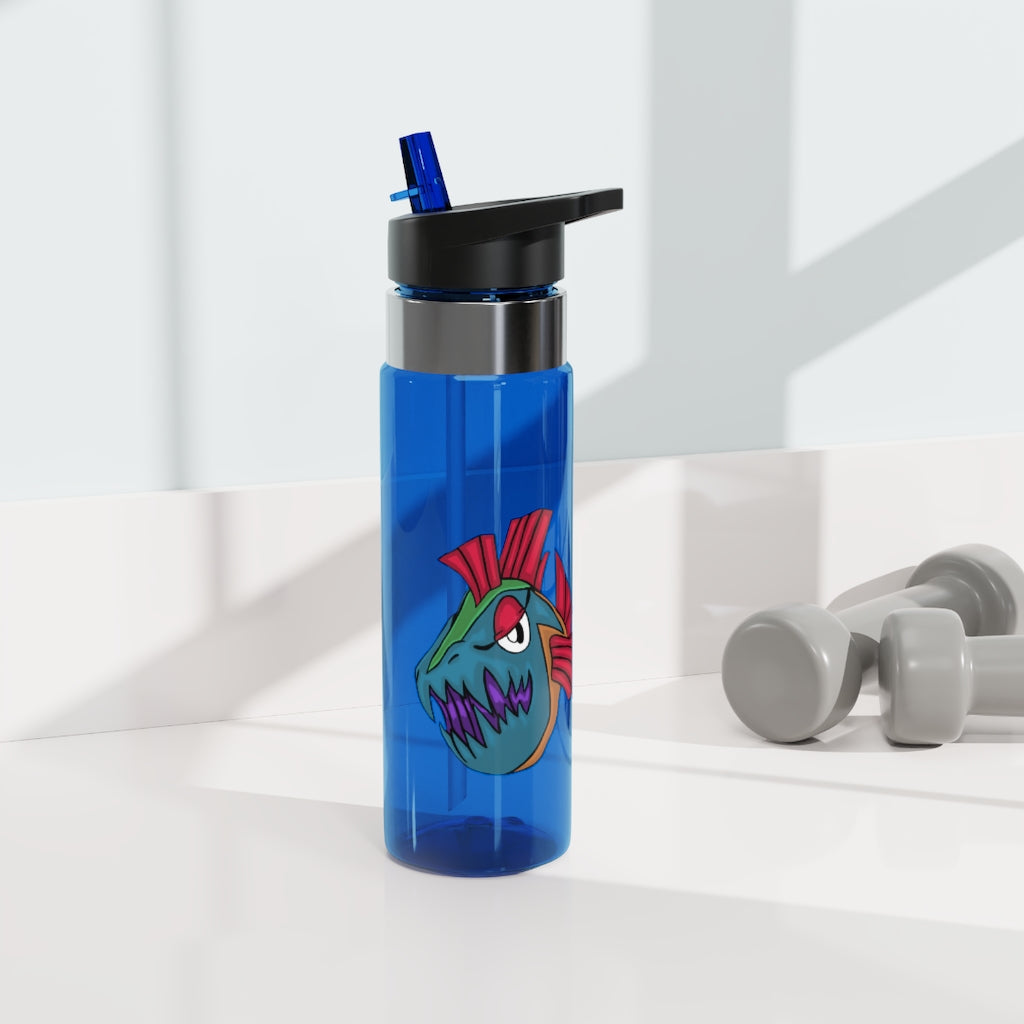 Carnevorenip Kensington Tritan™ Sport Bottle in vibrant colors with a carabiner hook and straw lid, showcasing its lightweight and durable design.