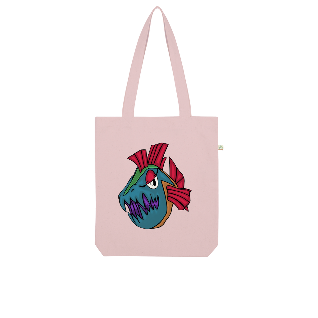 Carnevorenip Organic Tote Bag made from 100% combed organic cotton, featuring a stylish design and eco-friendly packaging.