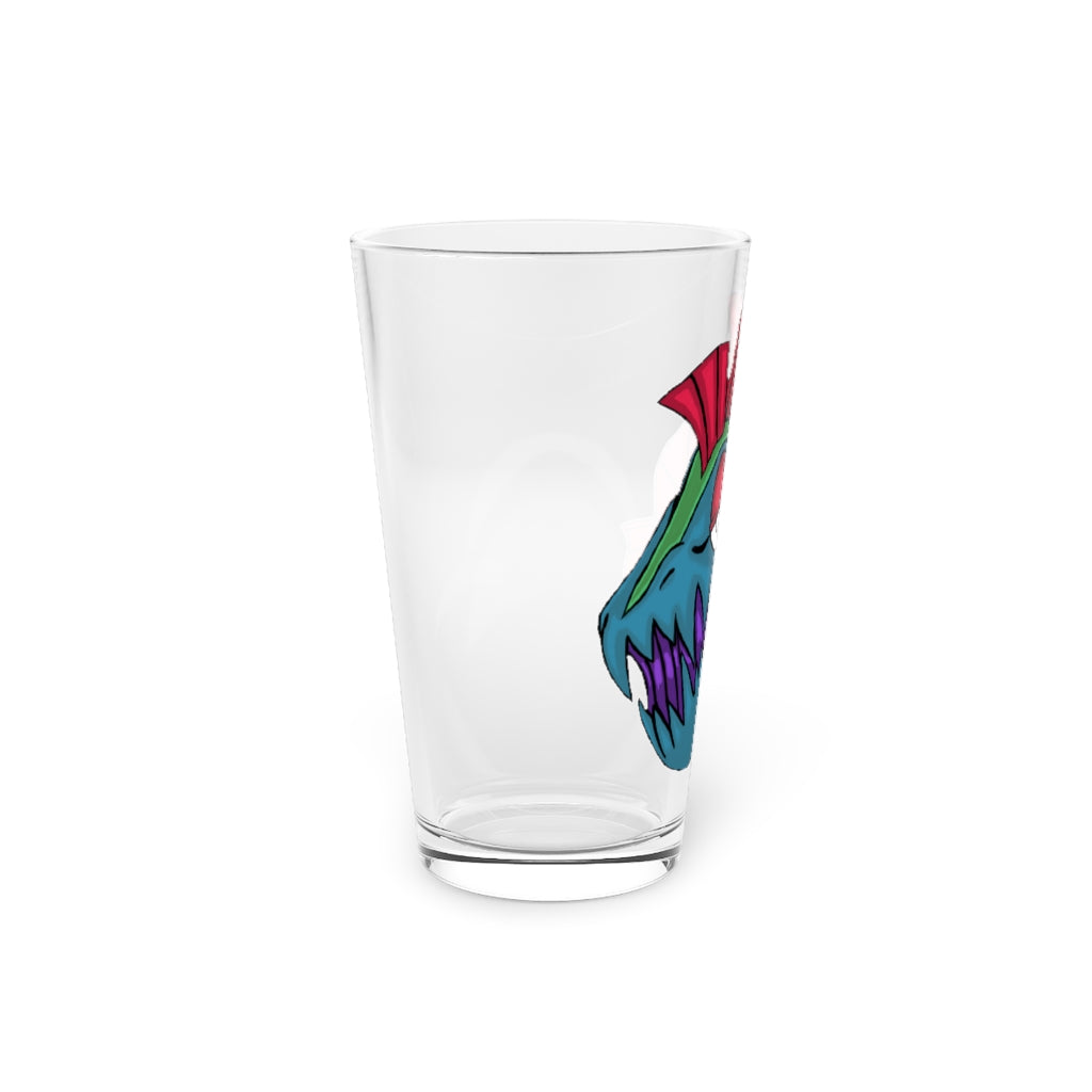 Carnevorenip Pint Glass, 16oz, clear glass with custom design options, perfect for beverages and gifting.