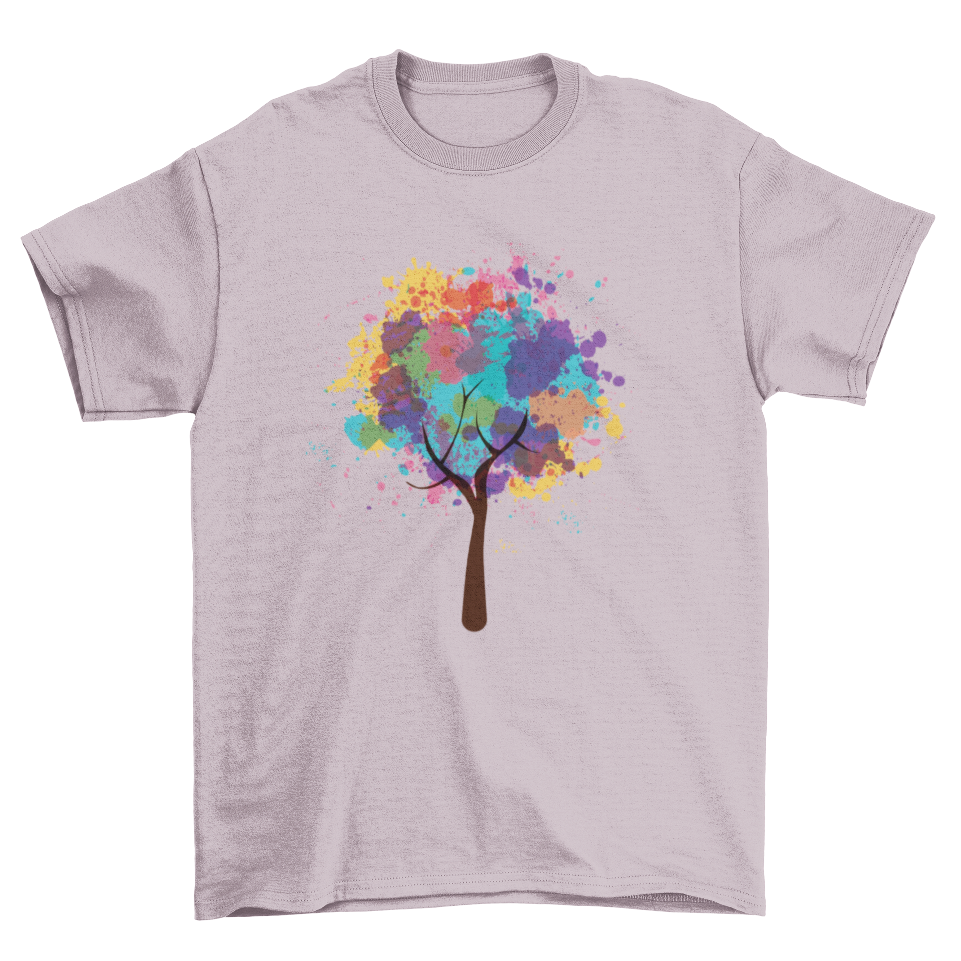 Colorful abstract tree illustration with vibrant branches, showcasing a unique artistic design.