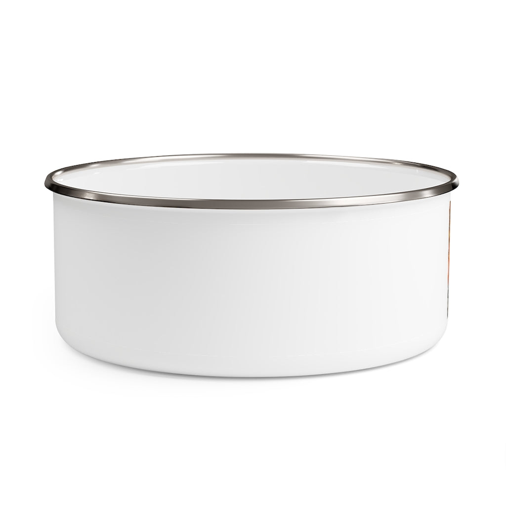 Stylish Cat Rays Enamel Bowl with translucent lid and anti-slip backing, available in three sizes.