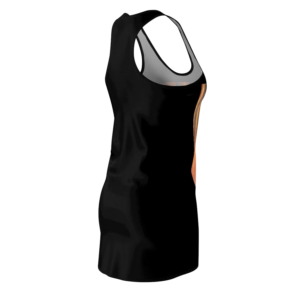 A stylish Cat Rays Women's Cut & Sew Racerback Dress featuring a feminine design and sporty fit, made from lightweight polyester fabric.