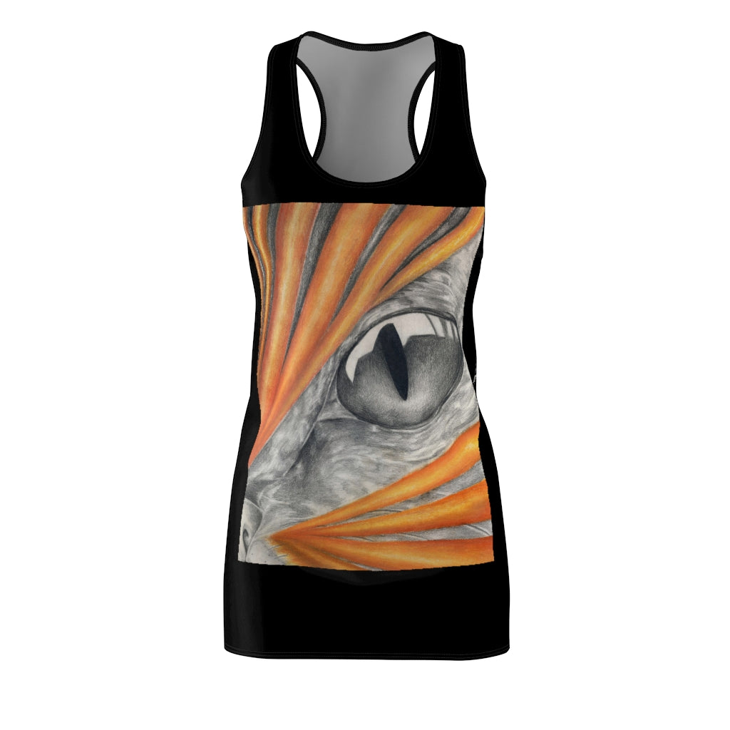 A stylish Cat Rays Women's Cut & Sew Racerback Dress featuring a feminine design and sporty fit, made from lightweight polyester fabric.