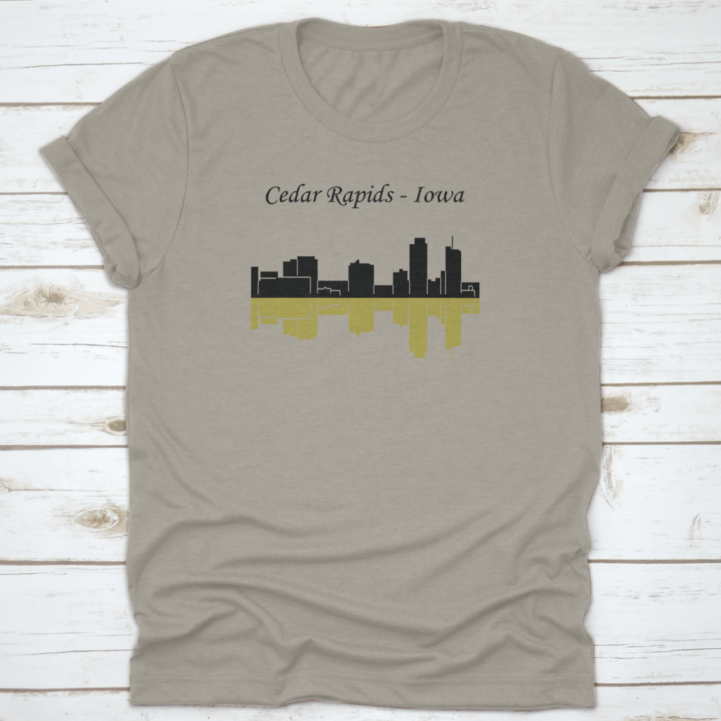 Cedar Rapids Iowa Travel Cities Destination Design Shirt displayed on a neutral background, showcasing its classic fit and unique design.