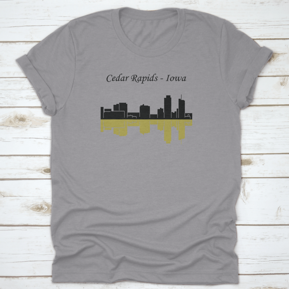 Cedar Rapids Iowa Travel Cities Destination Design Shirt displayed on a neutral background, showcasing its classic fit and unique design.