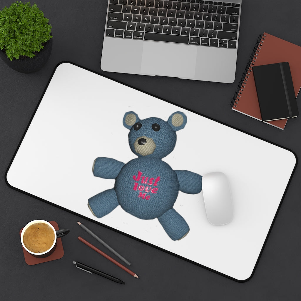 CG Bear Desk Mat featuring customizable design, made of durable neoprene with anti-slip backing.