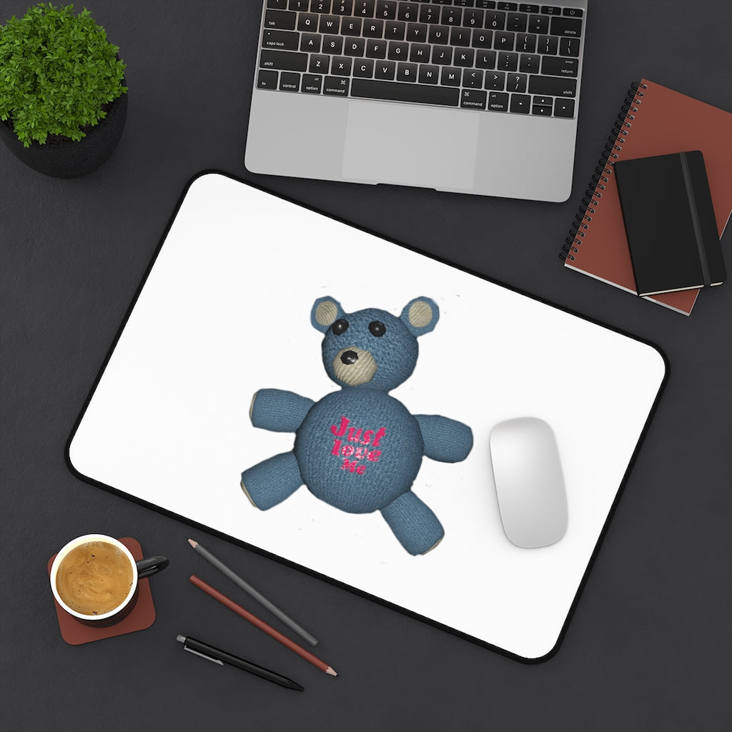 CG Bear Desk Mat featuring customizable design, made of durable neoprene with anti-slip backing.