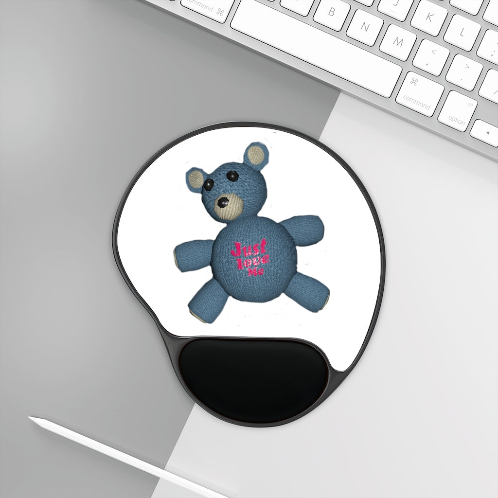 CG Bear Mouse Pad featuring a Memory Foam wrist rest and custom neoprene insert, designed for ergonomic support and comfort.