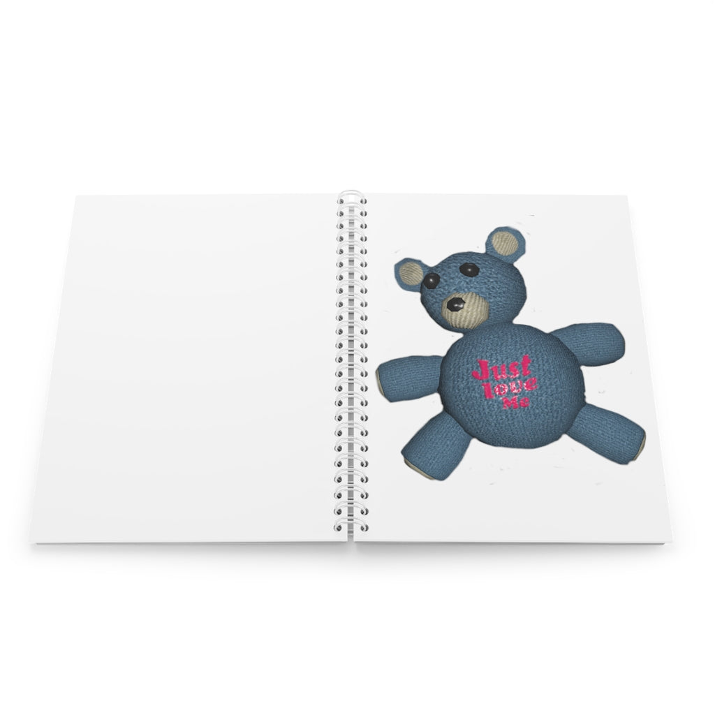 CG Bear Spiral Notebook with customizable covers and wide-ruled pages, featuring a semi-gloss laminated finish.