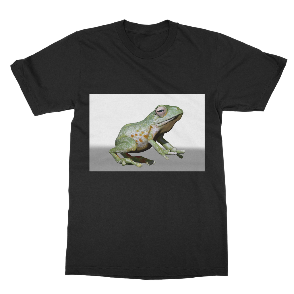 CG Frog Character Classic Adult T-Shirt featuring a vibrant frog design on a soft cotton fabric.