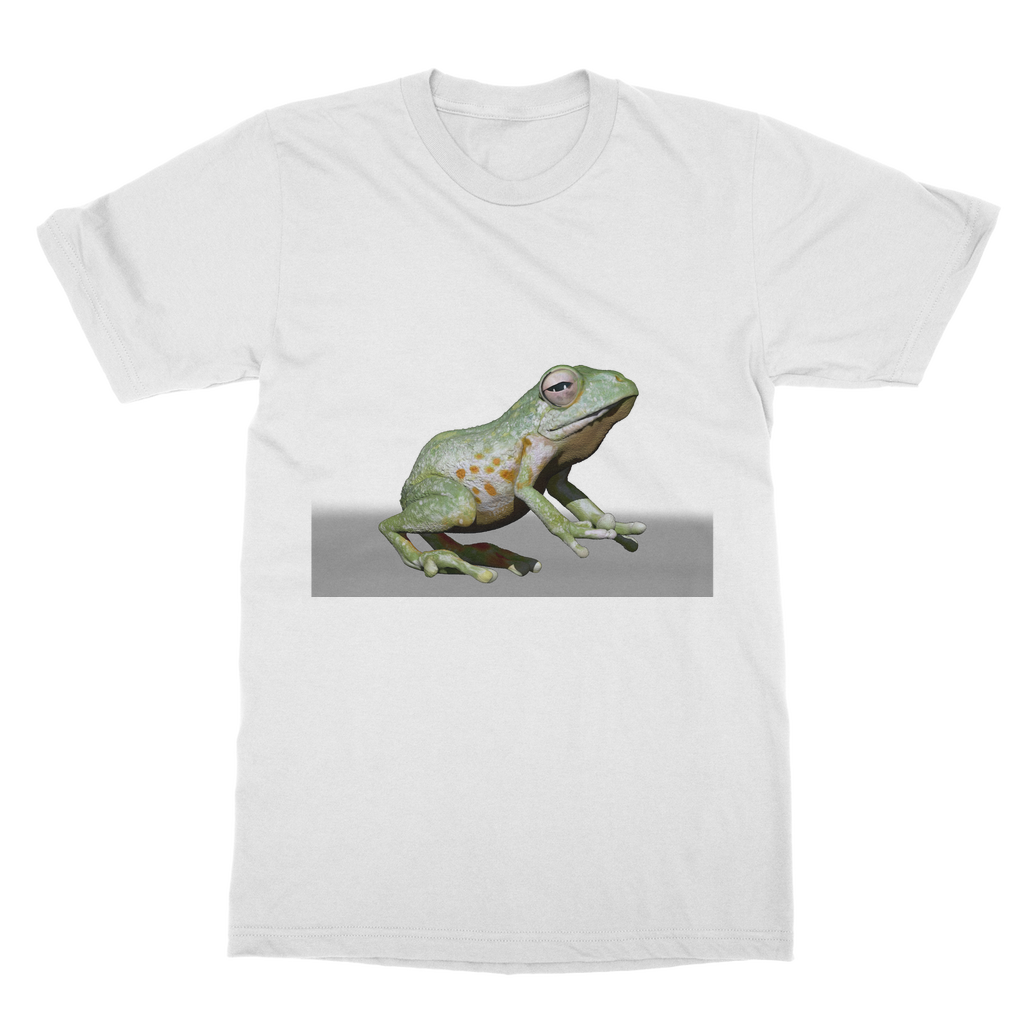 CG Frog Character Classic Adult T-Shirt featuring a vibrant frog design on a soft cotton fabric.