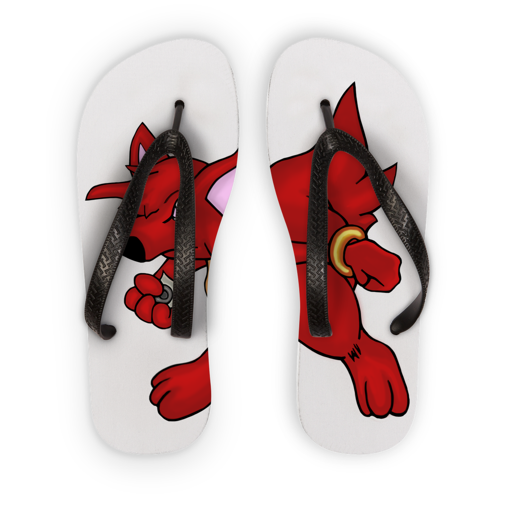 CharVees Adult Flip Flops with customizable printed fabric and soft straps, perfect for summer wear.