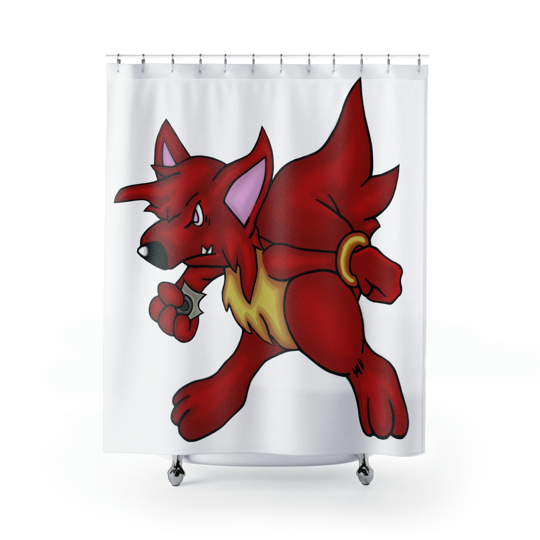 Charvees Shower Curtain featuring vibrant custom designs made from durable polyester, perfect for enhancing bathroom decor.