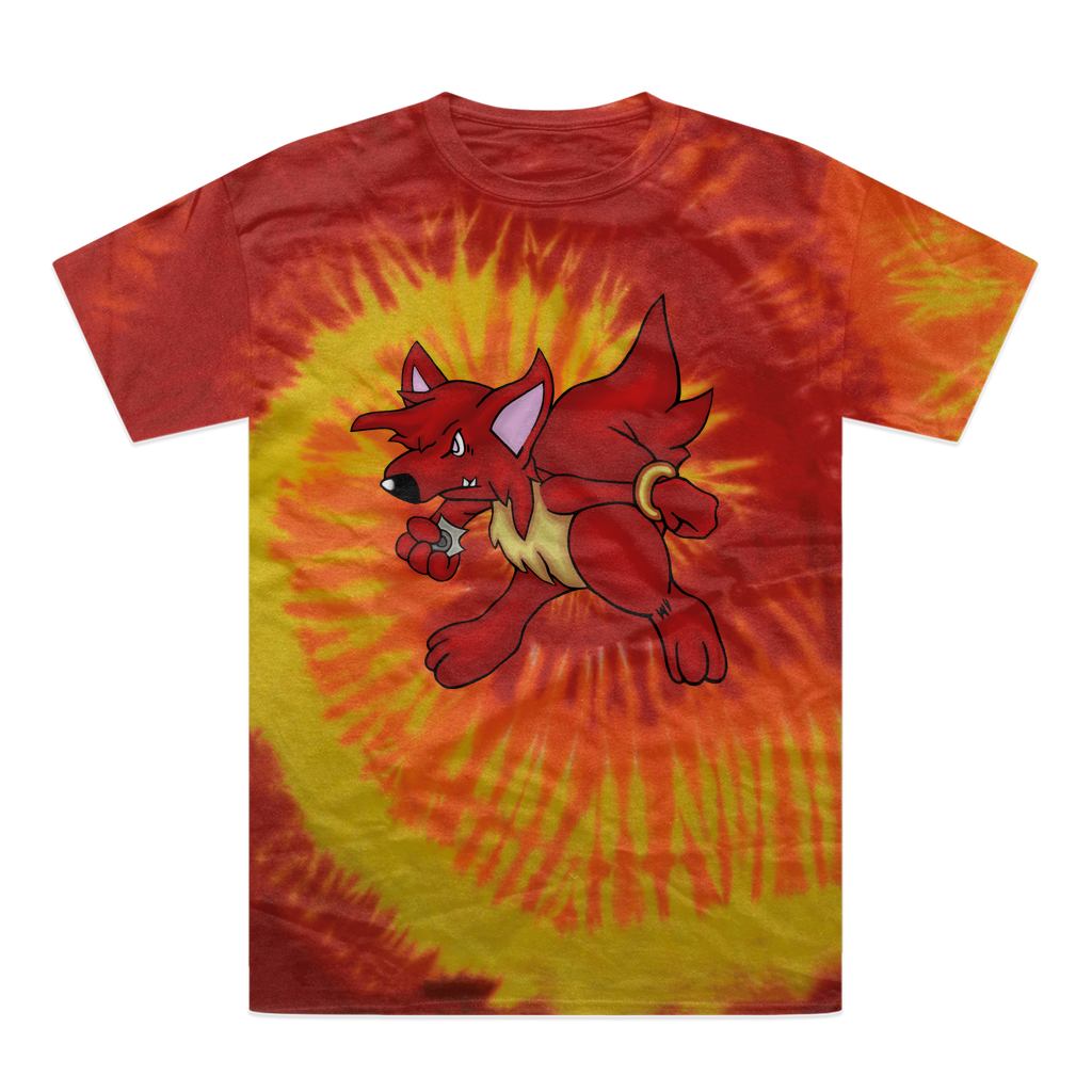 CharVees Tie-Dye T-Shirt featuring vibrant colors and a double-needle stitched neckline, showcasing its unique hand-dyed design.