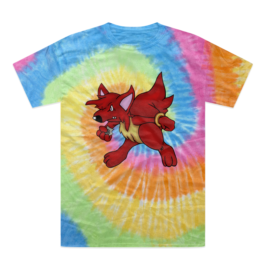 CharVees Tie-Dye T-Shirt featuring vibrant colors and a double-needle stitched neckline, showcasing its unique hand-dyed design.