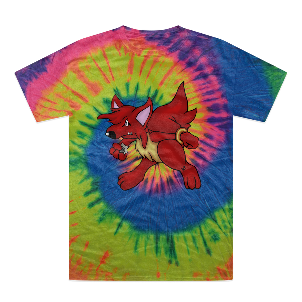 CharVees Tie-Dye T-Shirt featuring vibrant colors and a double-needle stitched neckline, showcasing its unique hand-dyed design.