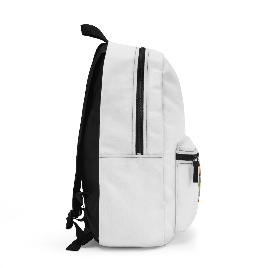 Chibakzu Backpack made in USA, showcasing its durable spun polyester material and adjustable shoulder straps.