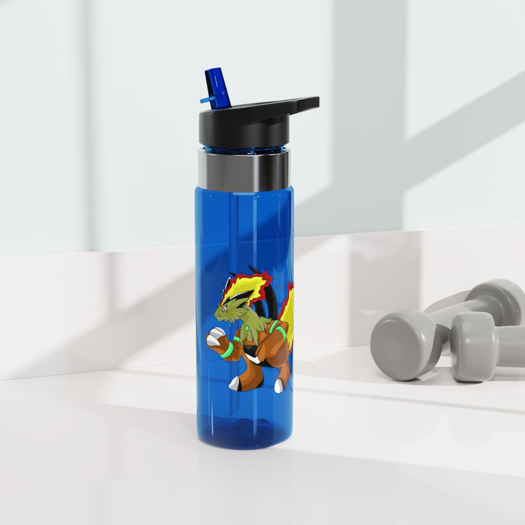 Chibakzu Kensington Tritan™ Sport Bottle in vibrant colors with a carabiner hook, showcasing its 20oz capacity and spill-resistant lid.