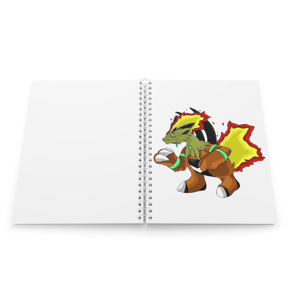 Chibakzu Spiral Notebook with customizable covers and wide-ruled pages, featuring a semi-glossy laminated finish.