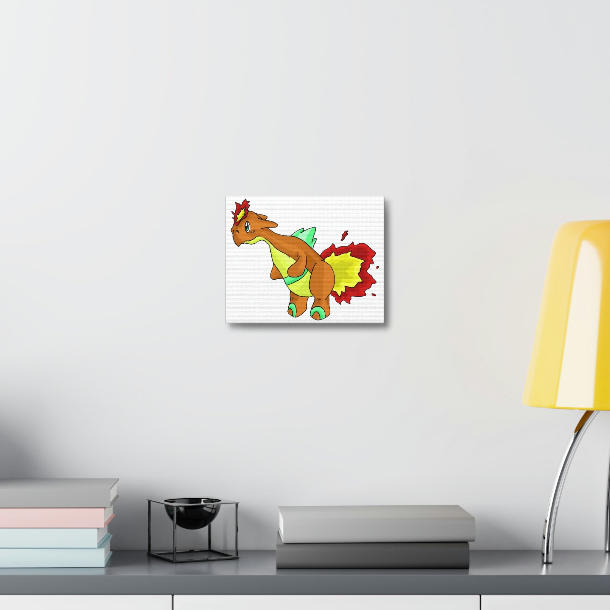 Chibiki Stretched Canvas featuring vibrant colors and high detail, stretched on a sturdy wooden frame, ideal for indoor decoration.