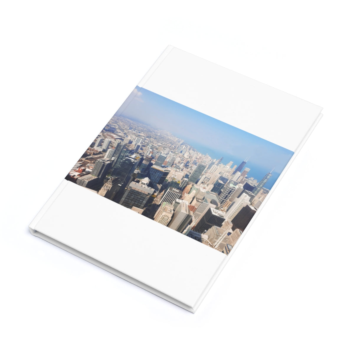 Chicago Skyline Hardcover Journal A5 with vibrant wraparound design and durable case-wrap binding.