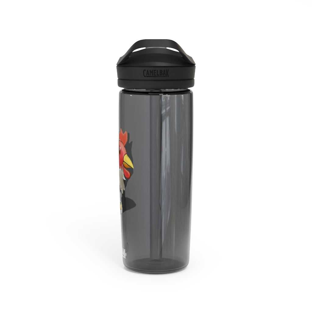 Chicken CamelBak Eddy® Water Bottle in vibrant colors, showcasing its ergonomic design and spill-proof biting valve.