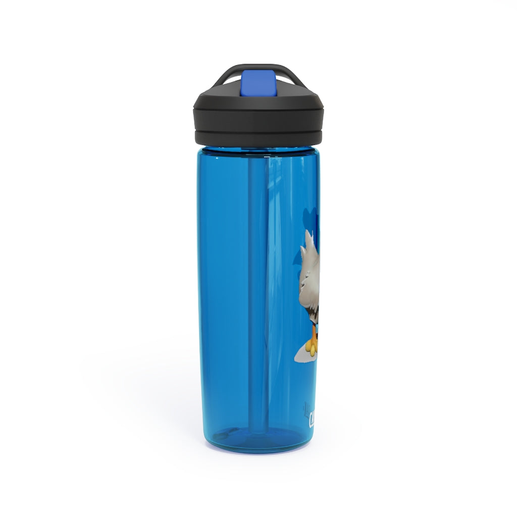 Chicken CamelBak Eddy® Water Bottle in vibrant colors, showcasing its ergonomic design and spill-proof biting valve.