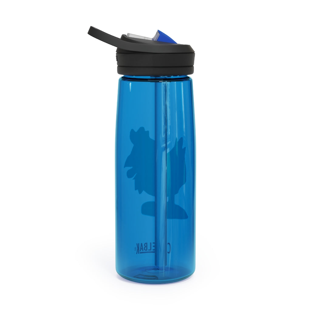 Chicken CamelBak Eddy® Water Bottle in vibrant colors, showcasing its ergonomic design and spill-proof biting valve.