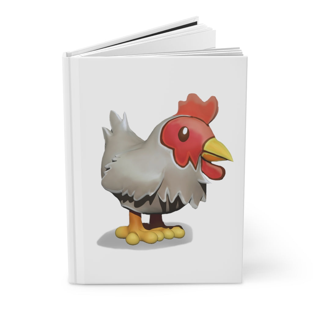 Stylish Chicken Hardcover Journal Matte with customizable covers and lined pages, perfect for personal journaling.