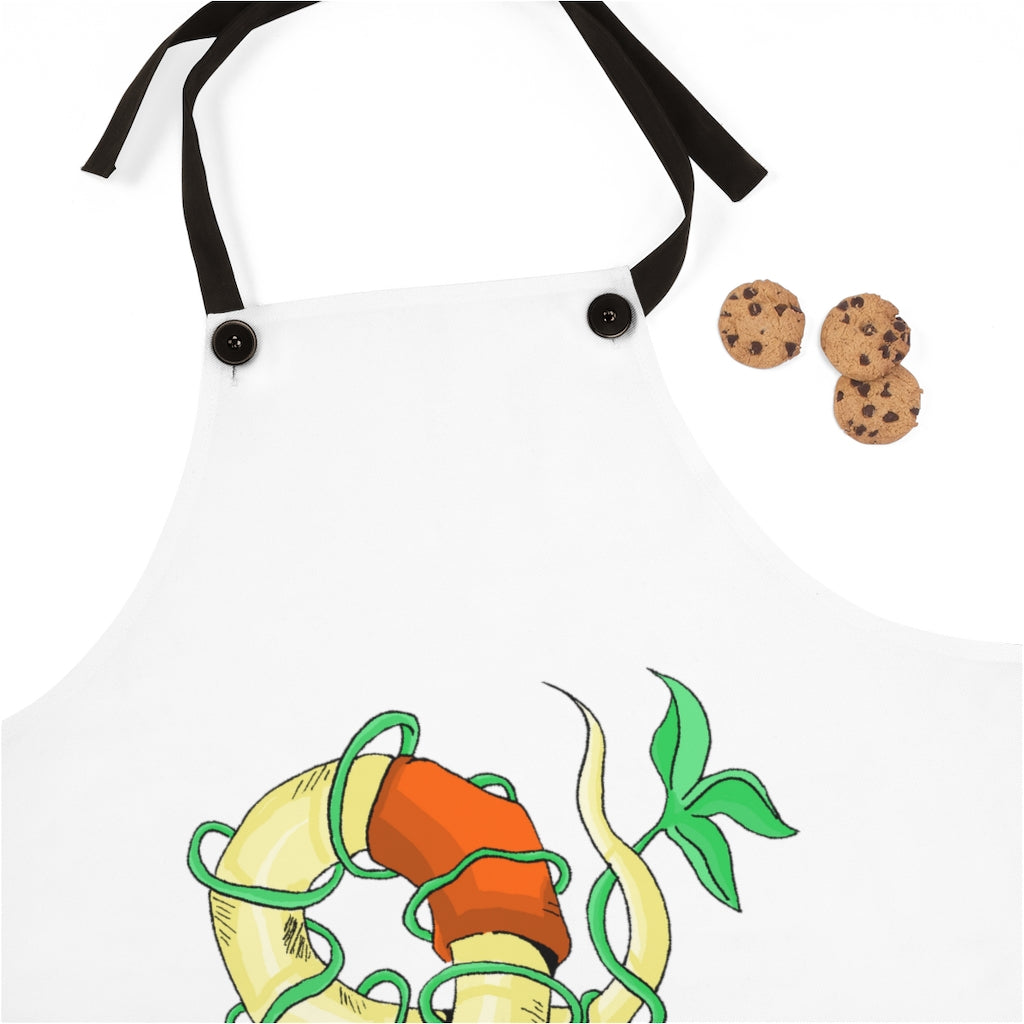 Chickgoton Apron featuring a stylish design with black detachable twill straps, perfect for cooking and grilling.