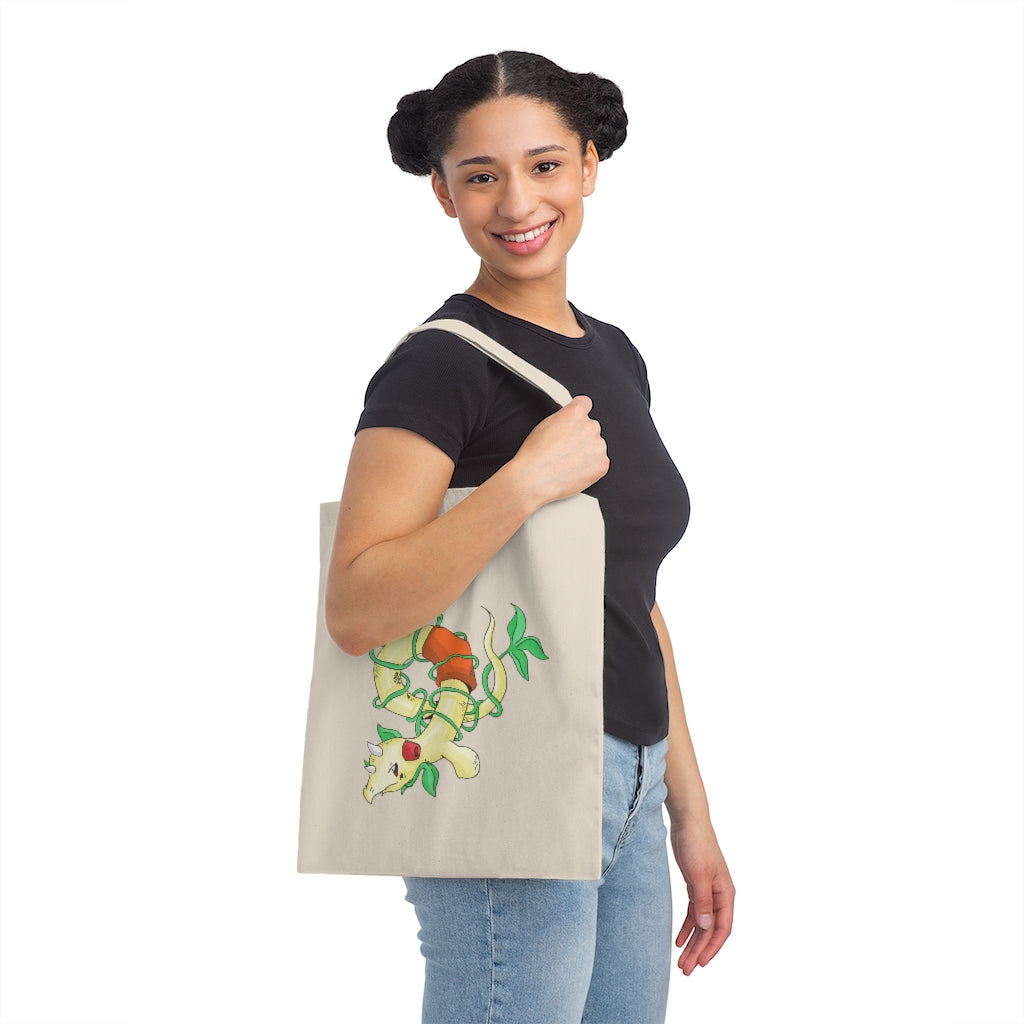 Chickgoton Canvas Tote Bag made of 100% cotton sheeting, featuring reinforced handles and a stylish design.