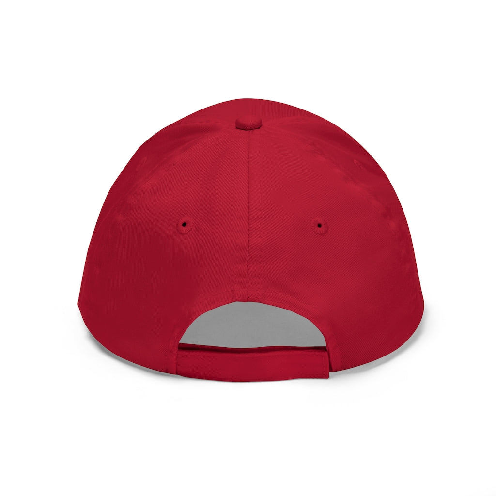 Chickgoton Unisex Twill Hat in solid color, showcasing its 6-panel design and adjustable Velcro closure.