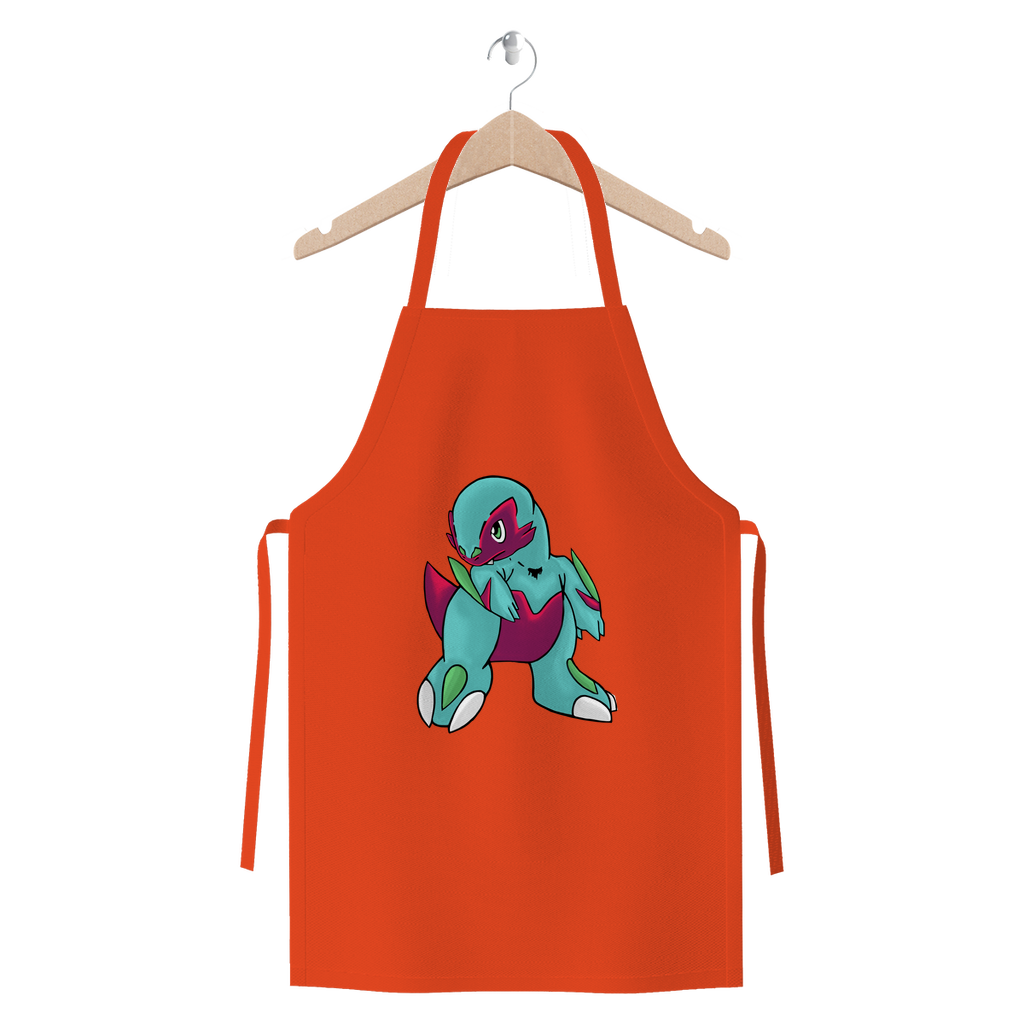 Chiki Premium Jersey Apron made from heavyweight cotton twill, featuring self-fabric ties and available in various colors.