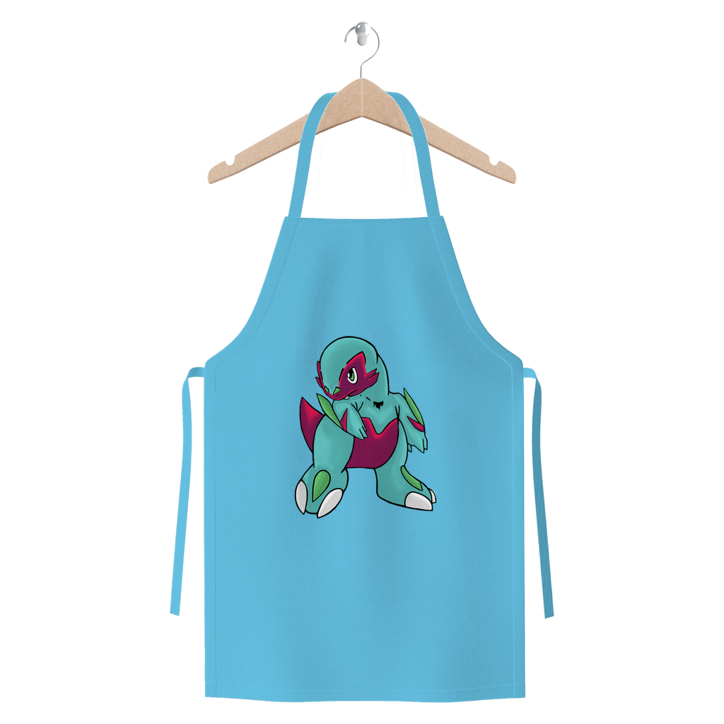 Chiki Premium Jersey Apron made from heavyweight cotton twill, featuring self-fabric ties and available in various colors.