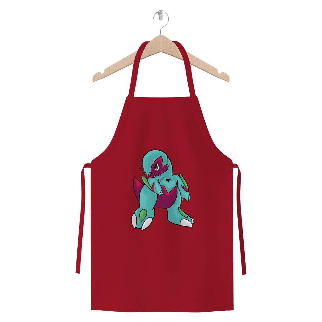 Chiki Premium Jersey Apron made from heavyweight cotton twill, featuring self-fabric ties and available in various colors.