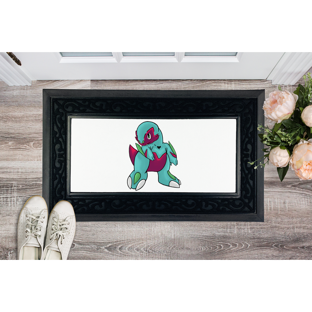 Chiki Sublimation Heavy Duty Door Mat featuring a removable printable fabric center and a stylish brush border, ideal for customization.