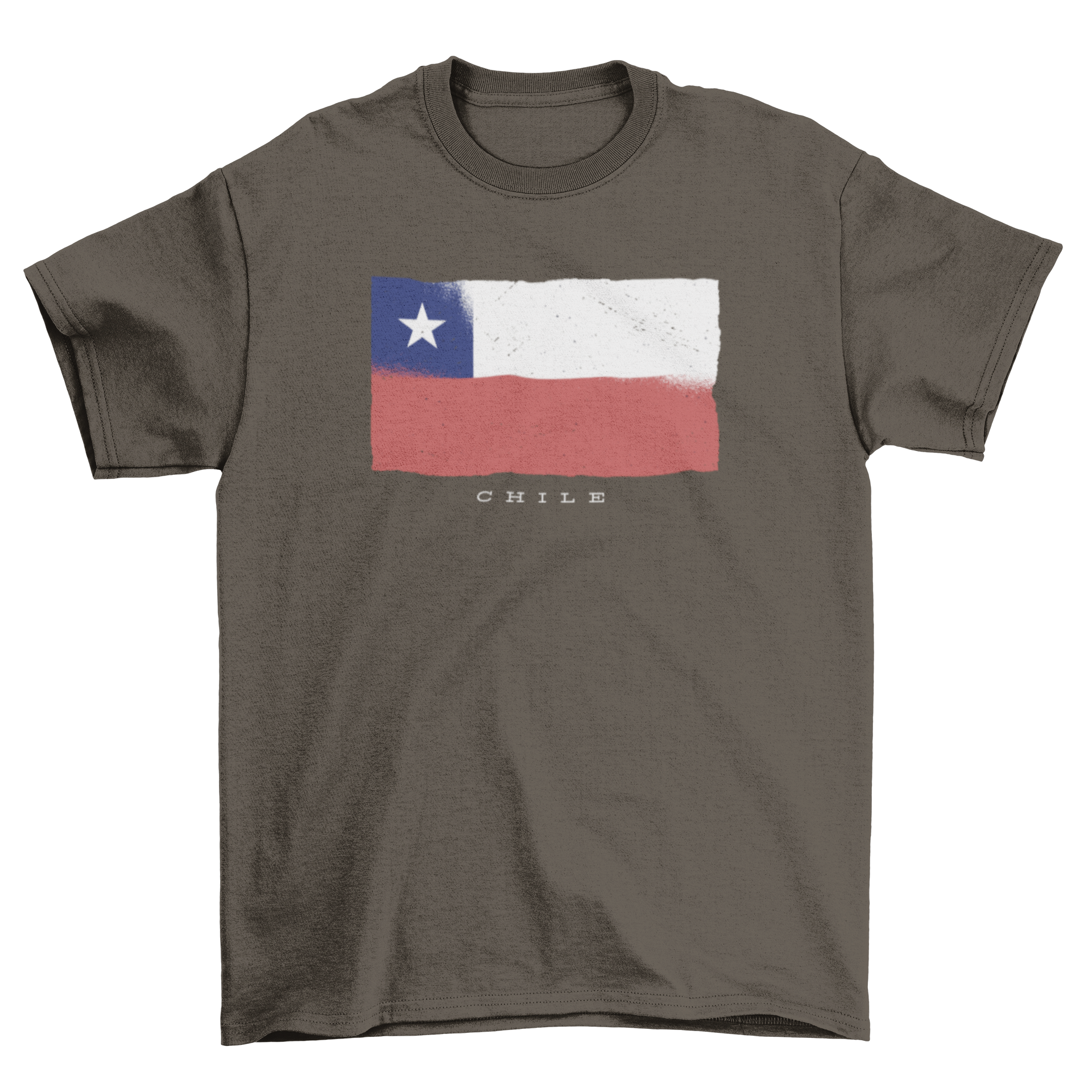 Chile Grunge Flag T-shirt featuring a distressed flag design in vibrant colors.