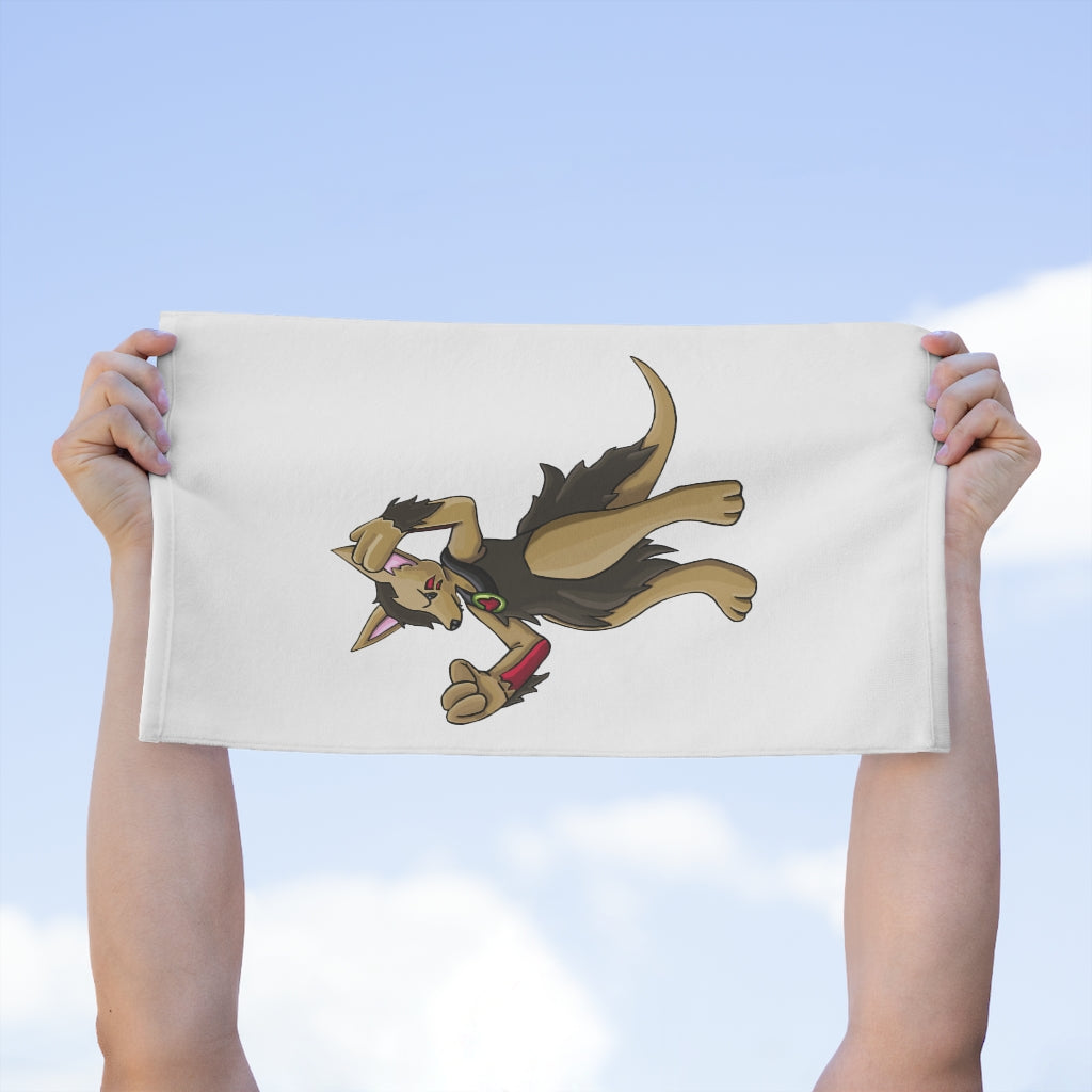 Chiwuadud Rally Towel measuring 11x18 inches, featuring a soft polyester front and absorbent cotton backing, ideal for personalization.