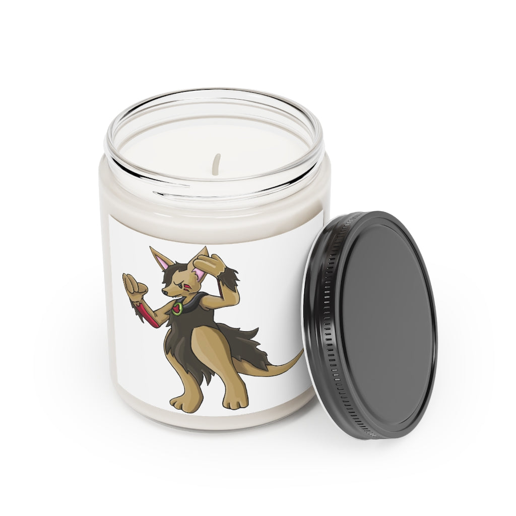 Chiwuadud Scented Candle in a glass container, featuring a warm Cinnamon Stick and Vanilla fragrance, hand-poured with vegan soy coconut wax.