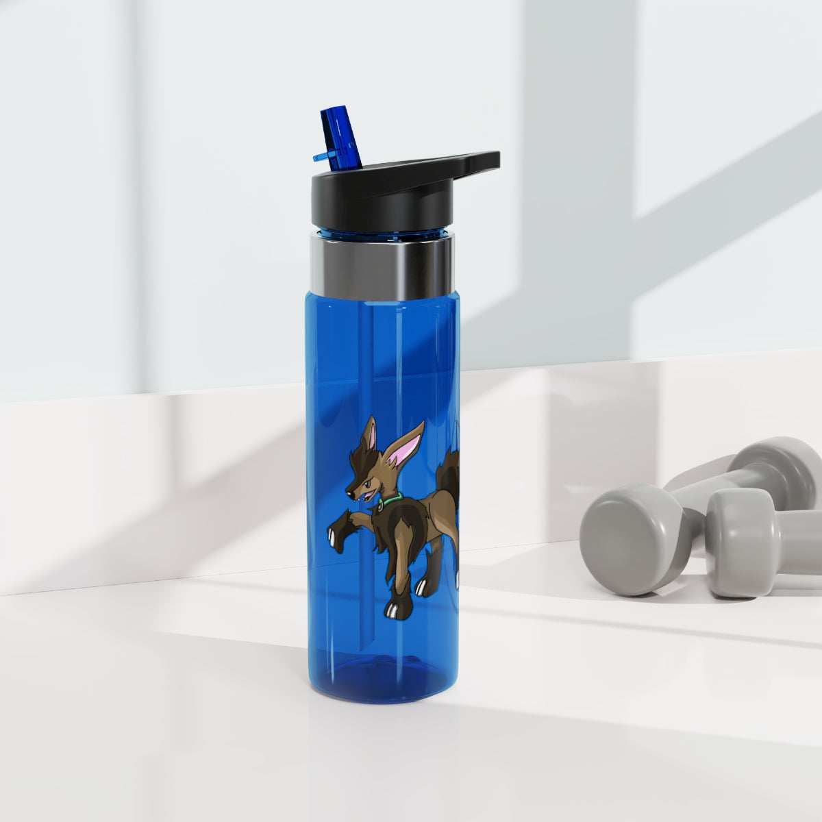 Chiwuahun Kensington Tritan™ Sport Bottle in vibrant colors, featuring a screw-on lid, straw, and carabiner hook for easy attachment.