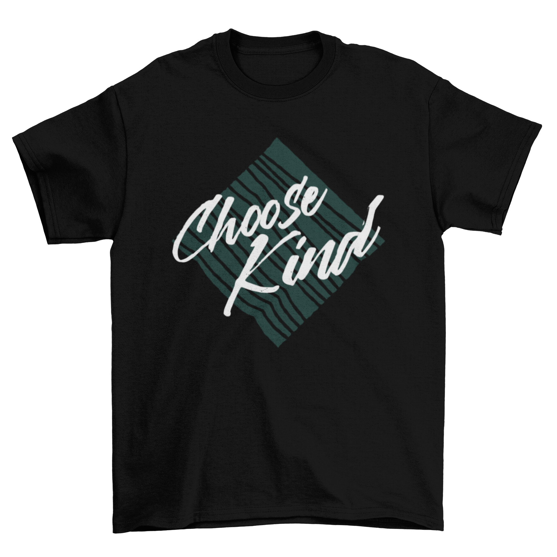 Choose Kind T-Shirt featuring bold lettering promoting kindness and positivity, made from soft fabric.