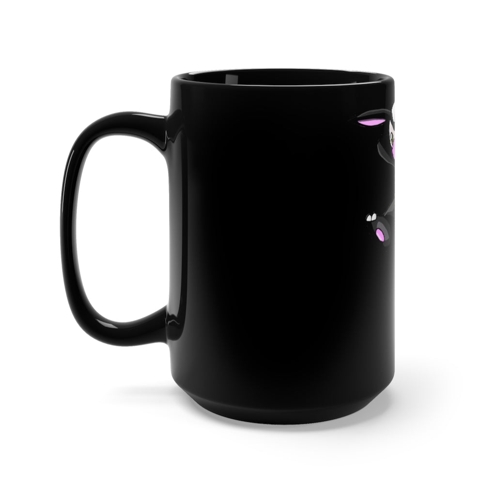 Choyri Black Mug 15oz, a stylish black ceramic mug with a C-handle, perfect for coffee and tea lovers.