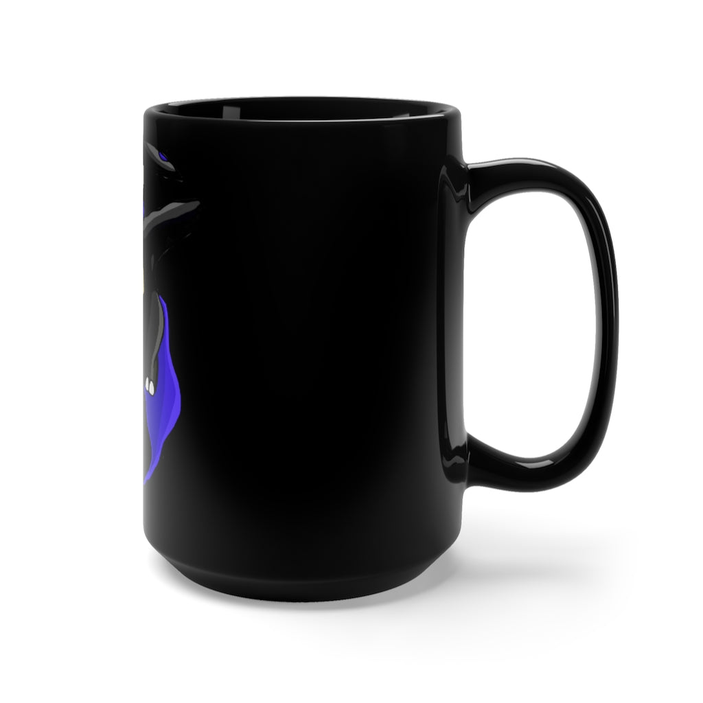 Choyri Black Mug 15oz, a stylish black ceramic mug with a C-handle, perfect for coffee and tea lovers.