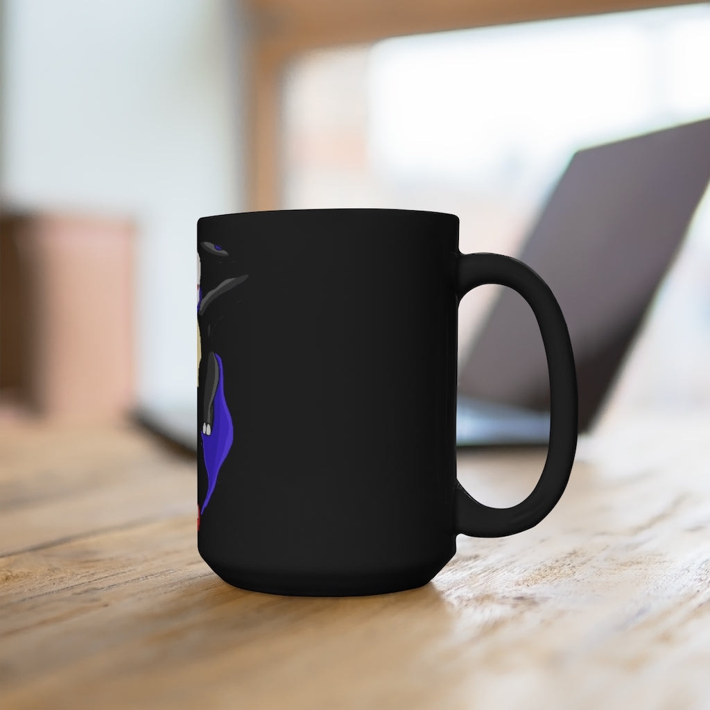 Choyri Black Mug 15oz, a stylish black ceramic mug with a C-handle, perfect for coffee and tea lovers.